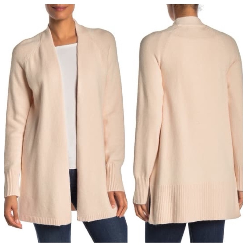Magaschoni Open Front Tunic Cardigan Sweater Sm